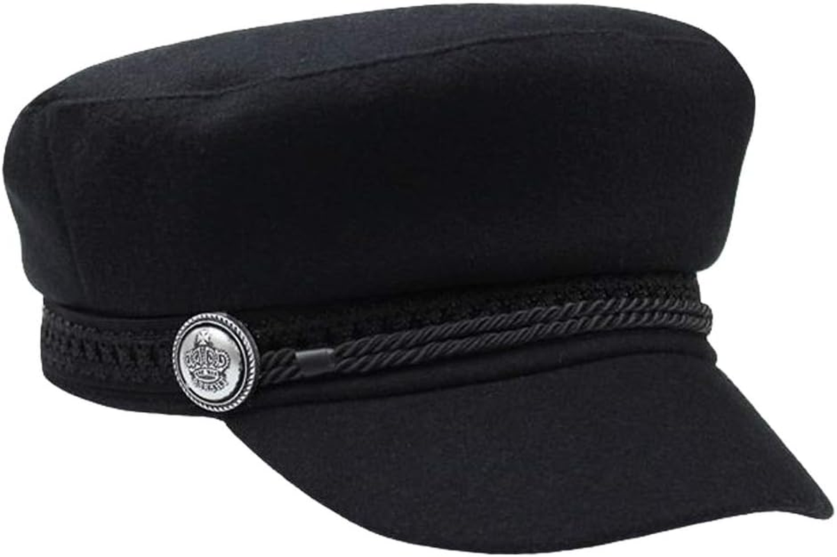 TRADERPLUS Womens Wool Blend Visor Beret Cap Newsboy Hat, Black image number 3