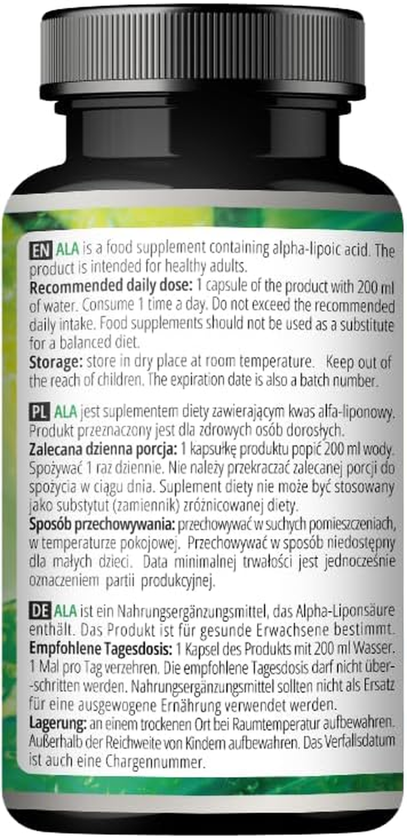 ALA (Alpha Lipoic Acid) 600 Mg - 60 Vegan Capsules - Optimizes Glucose Management - Supports Mitochondrial Health - Two Month Supply - by Apollo'S Hegemony image number 3
