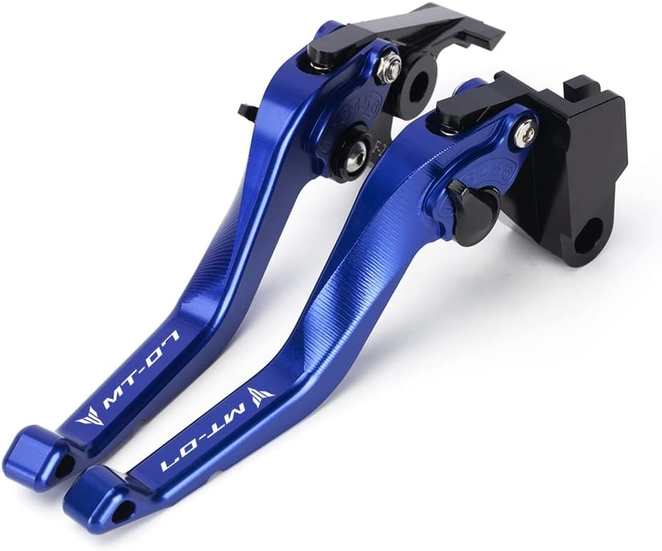 Modeer for MT-07 FZ-07 2014-2022 Motorcycle Aluminum Shorty Brake Clutch Levers Mt07 Fz07 Mt 07 Fz 07 Accessories (Blue) - Black image number 7