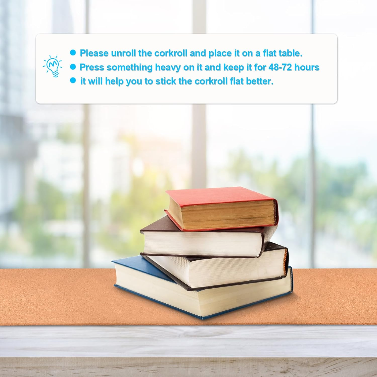 YCCYYCCY Cork Board Roll, 1/8" (3Mm) Thick Cork Boards for Walls, 16"X47"(40X120Cm) Cork Board Roll for Office, Home, School(Not Self-Adhesive) image number 1