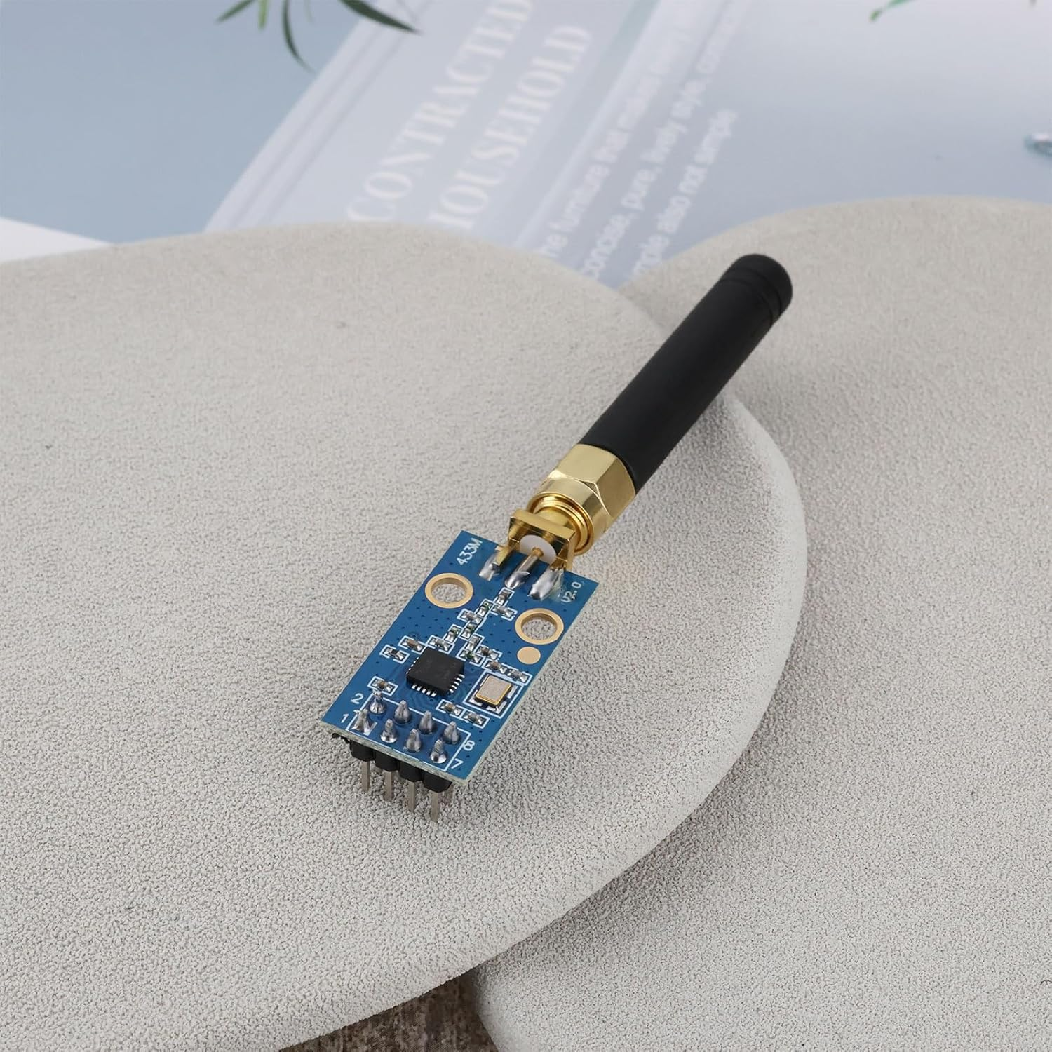 Ecsing 1Pc CC1101 Wireless RF Transceiver Module with SMA Antenna Rod Wireless Module Compatible with Arduinos 315/433/868/915 MHZ image number 1