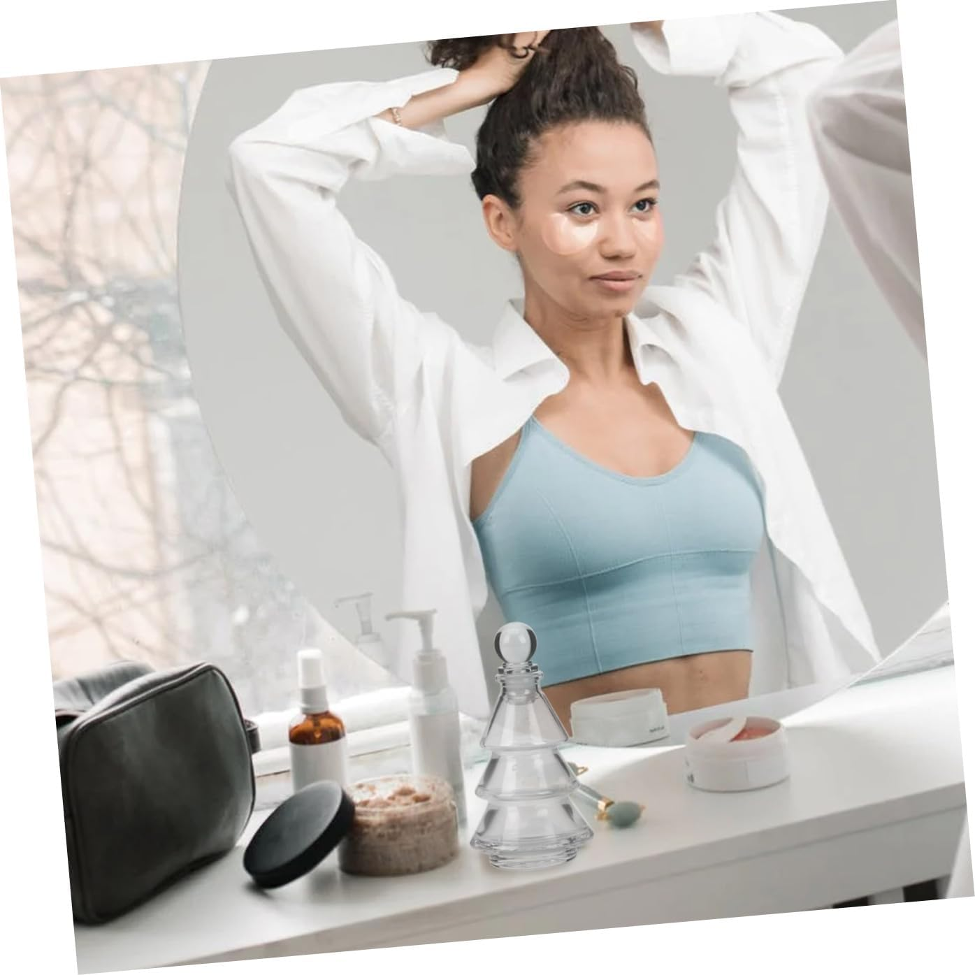 3Pcs Aromatherapy Glass Bottle Empty Fragrance Bottle for Aroma Diffuser Reusable Glass for Air Diffuser and Home Use