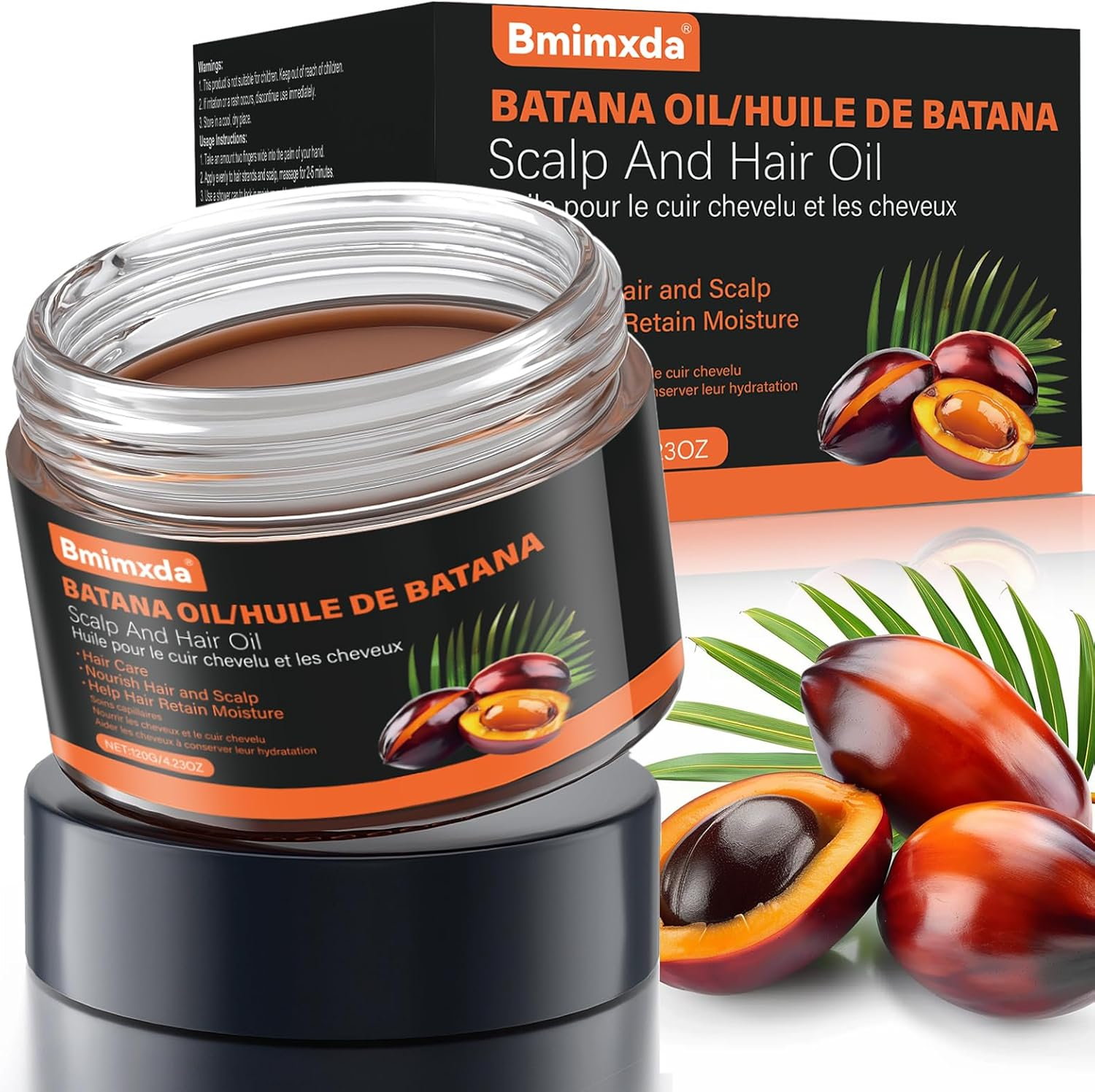 Batana Oil for Hair - Hydrating Hair Oil for Frizzy Damaged Hairs, Help Reduce Hair Loss, Aid in Damaging Repair, Boosts Thickness & Shine