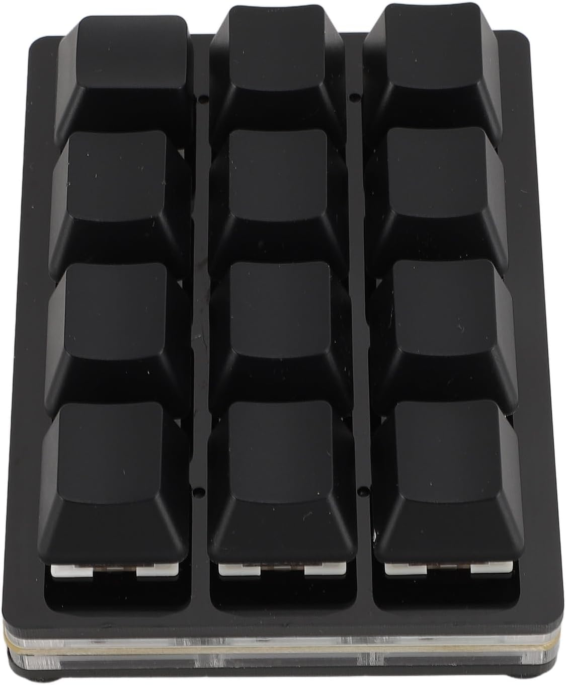 12 Key Mechanical Keyboard, Programmable Macro Keyboard Multifunction Portable for School for Home (Black) - White image number 2