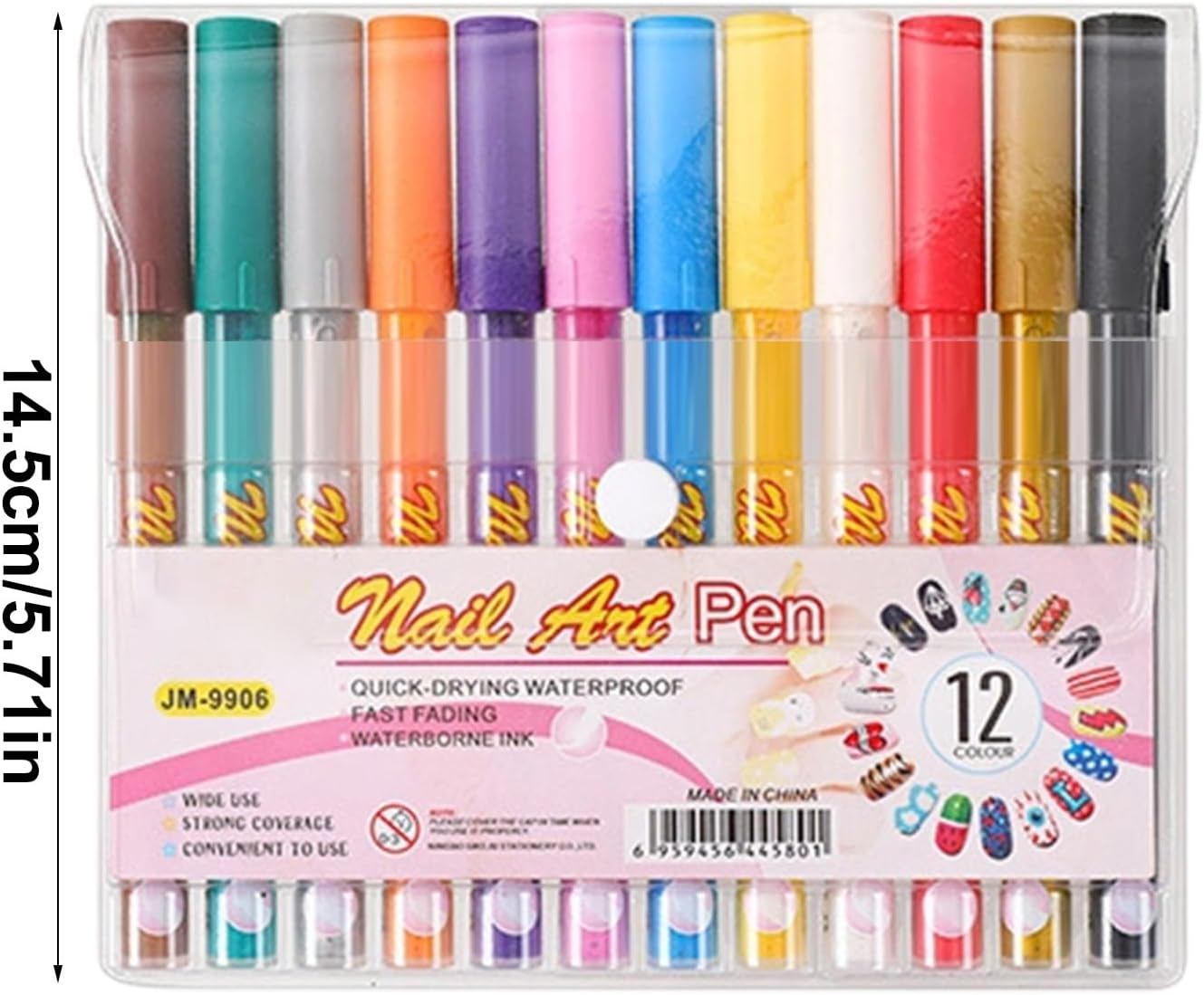Lmyit Nail Polish Pens for Kids,Professional 12 Colors Acrylic Paint - Quick-Drying Gel Nail Pens,For Foot Hand Beauty Supplies Daily Holiday Summer Spring Halloween Wedding