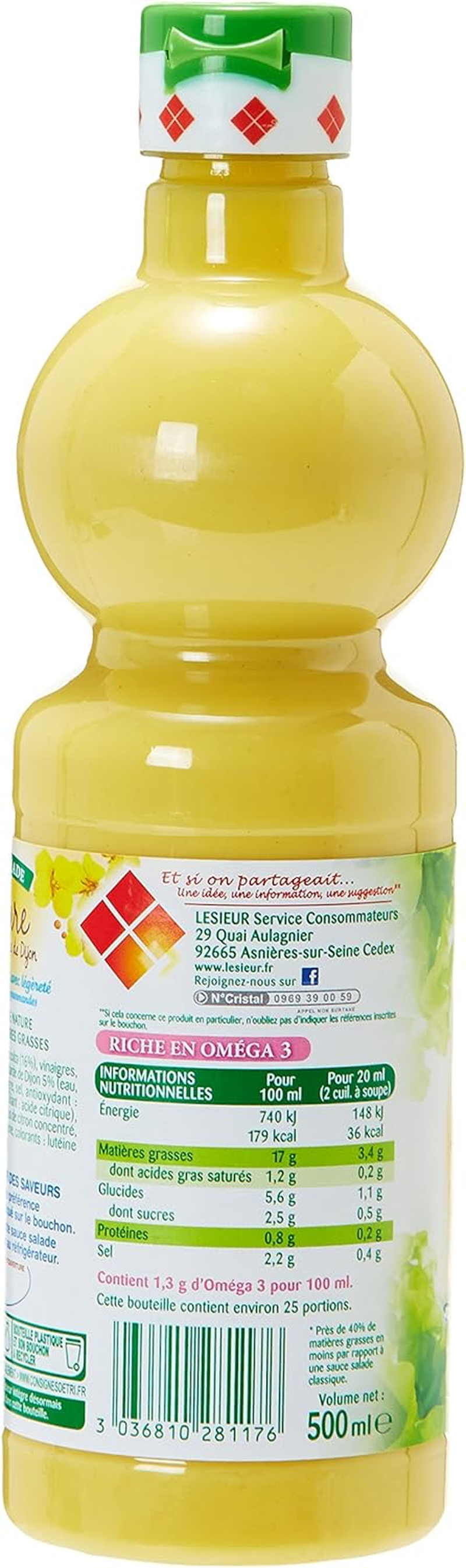 Lesieur Light Salad Dressing 500Ml