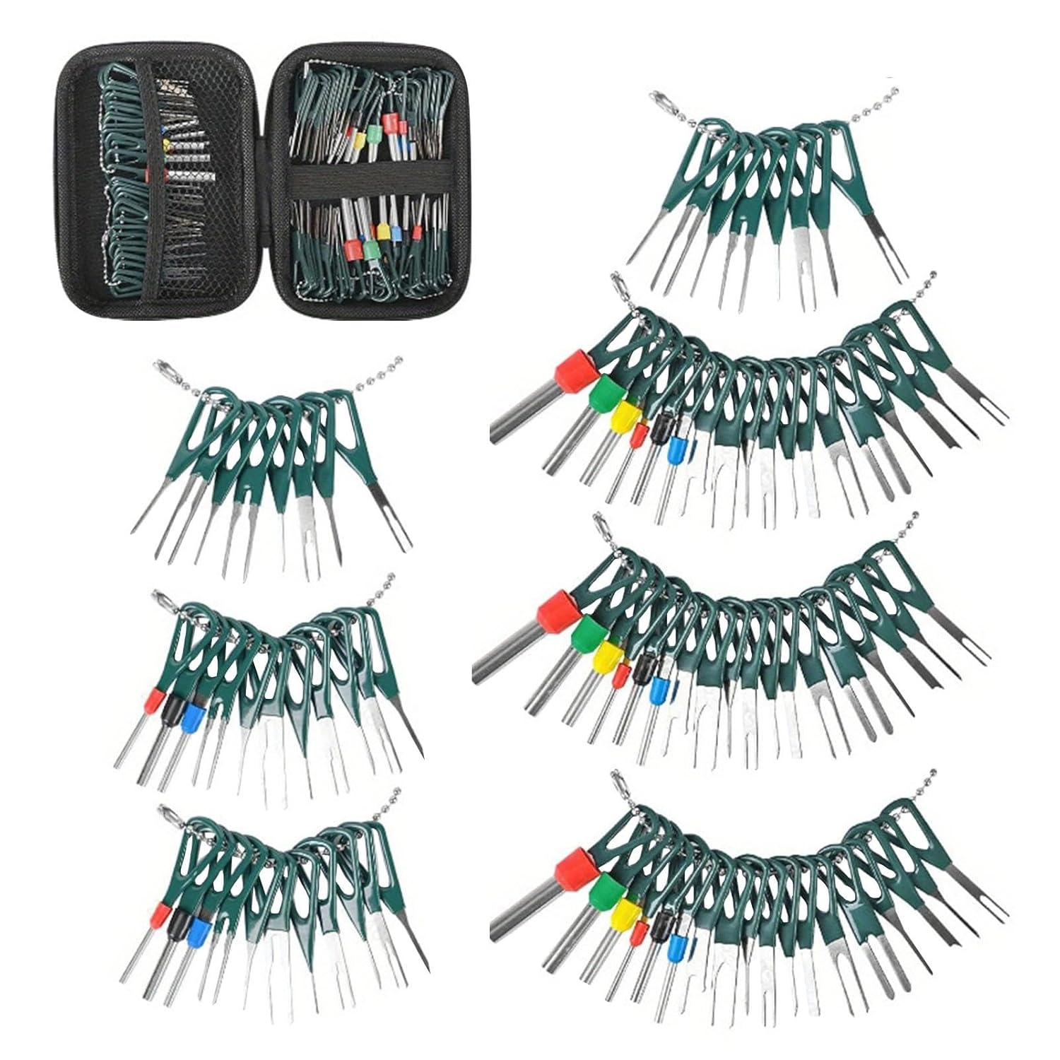 Gupcaqosjw Terminal Removal Tool Kit - Terminal Ejector Kit for Car - 172X Electrical Connector Pin Removal Tool Kit, Pin Extractor Terminal Release Tool Set for Car image number 6