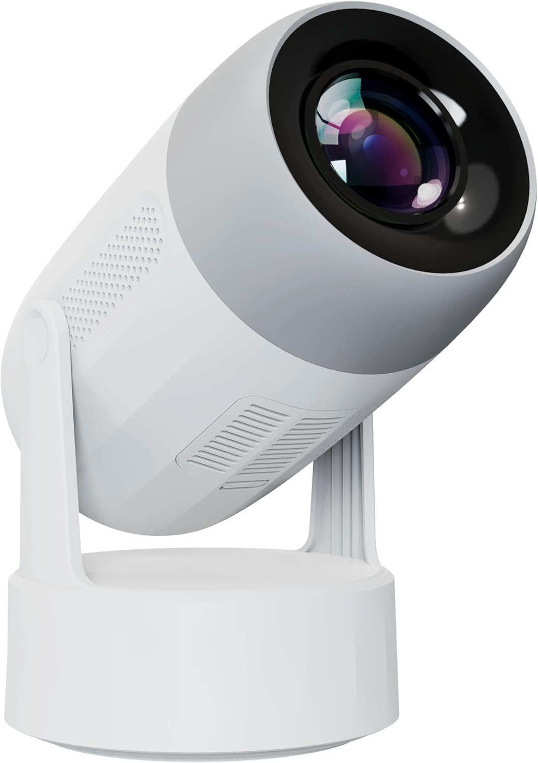 Laser Android LED Full HD 1080P Projector, Dual 3W Speakers, Removable Rechargeable Battery, 120 Inch Screen Included - Wireless Streaming with Bluetooth 5.4, Wifi 6, Built-In Android OS