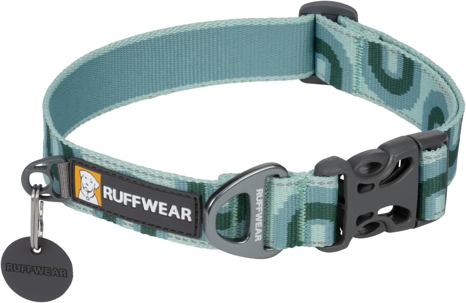 RUFFWEAR Crag Dog Collar, Large Dog Collar with Aluminium V-Ring, Adjustable Length, Pet Dog Collar, Comfortable Soft Collar, Premium Animal Collar with Dog Lead Attachment Ring image number 2