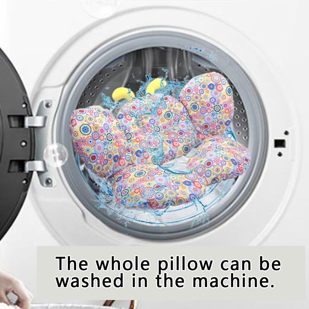 Jitejoe Baby Travel Pillow, Infant Head and Neck Support Pillow for Car Seat, for 0-4 Years Old Baby, Pushchair, Kid'S Neck Pillow, Soft and Skin Friendly, Baby Neck Pillow (Butterfly) image number 6