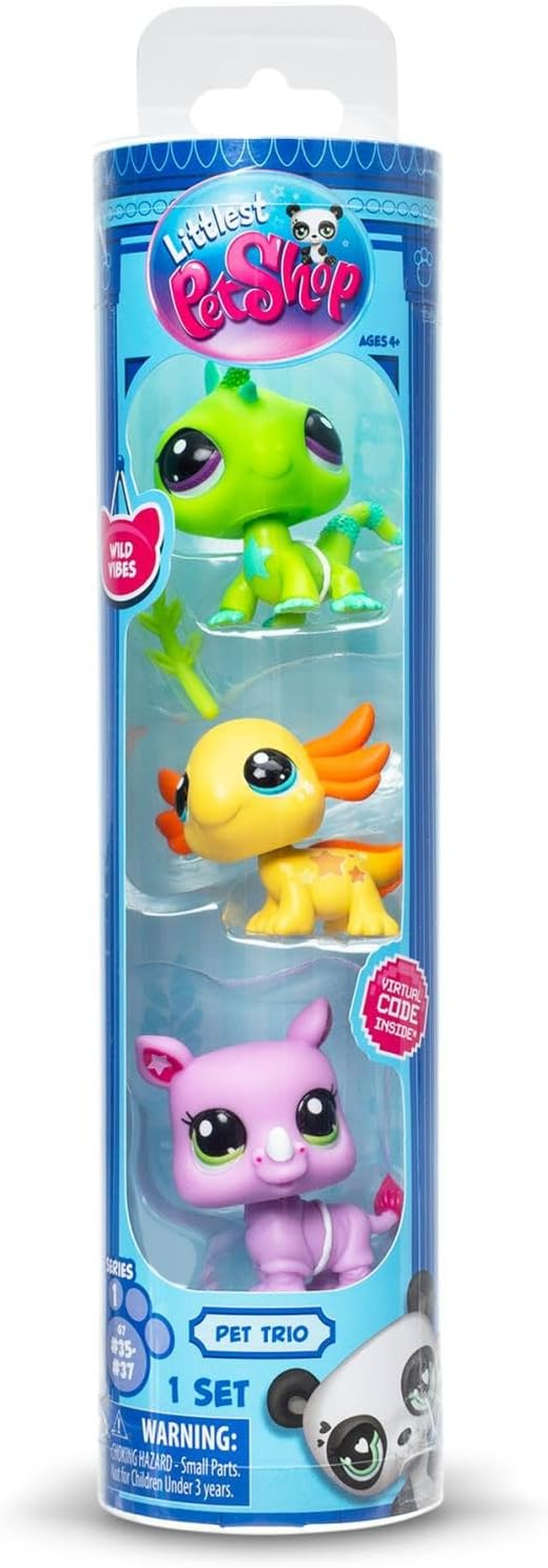 Littlest Pet Shop Wild Vibes Trio in Tube Toy Figures 3-Piece Set image number 1