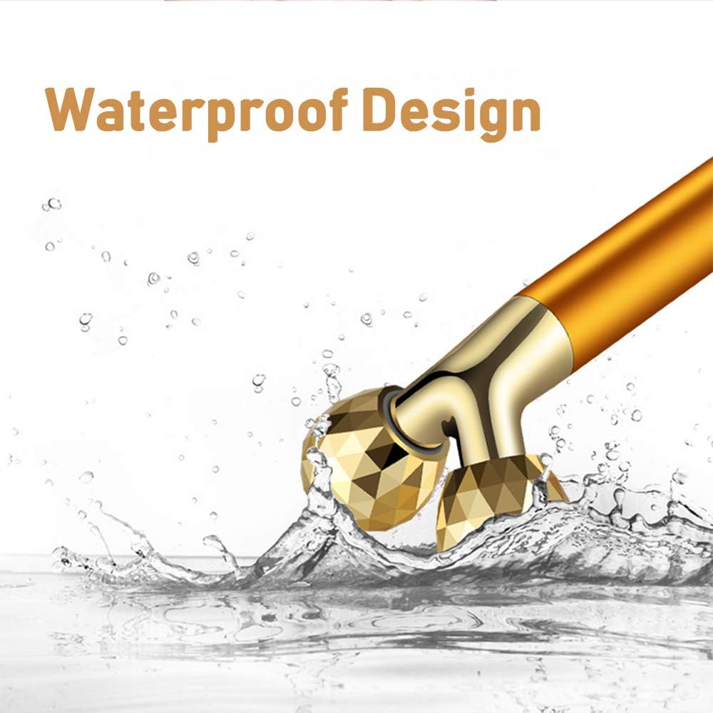 2-IN-1 Beauty Bar 24K Golden Pulse Facial Face Massager,Electric 3D Roller and T Shape Arm Eye Nose Head Massager Instant Face Lift,Anti-Wrinkles,Skin Tightening,Face Firming Roller image number 2