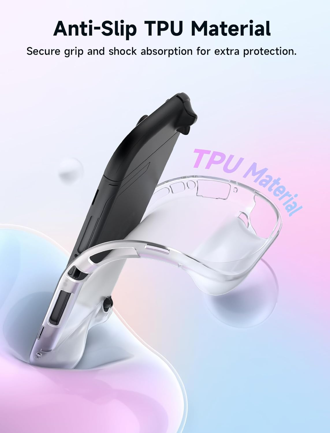 JSAUX Protective Case Designed for Nintendo Switch 2 2025, Portable Clear Cover Compatible with Switch 2 Case and Joycon Controller, Accessories with Shock-Absorption and Slim Skin Shell-Clear image number 3