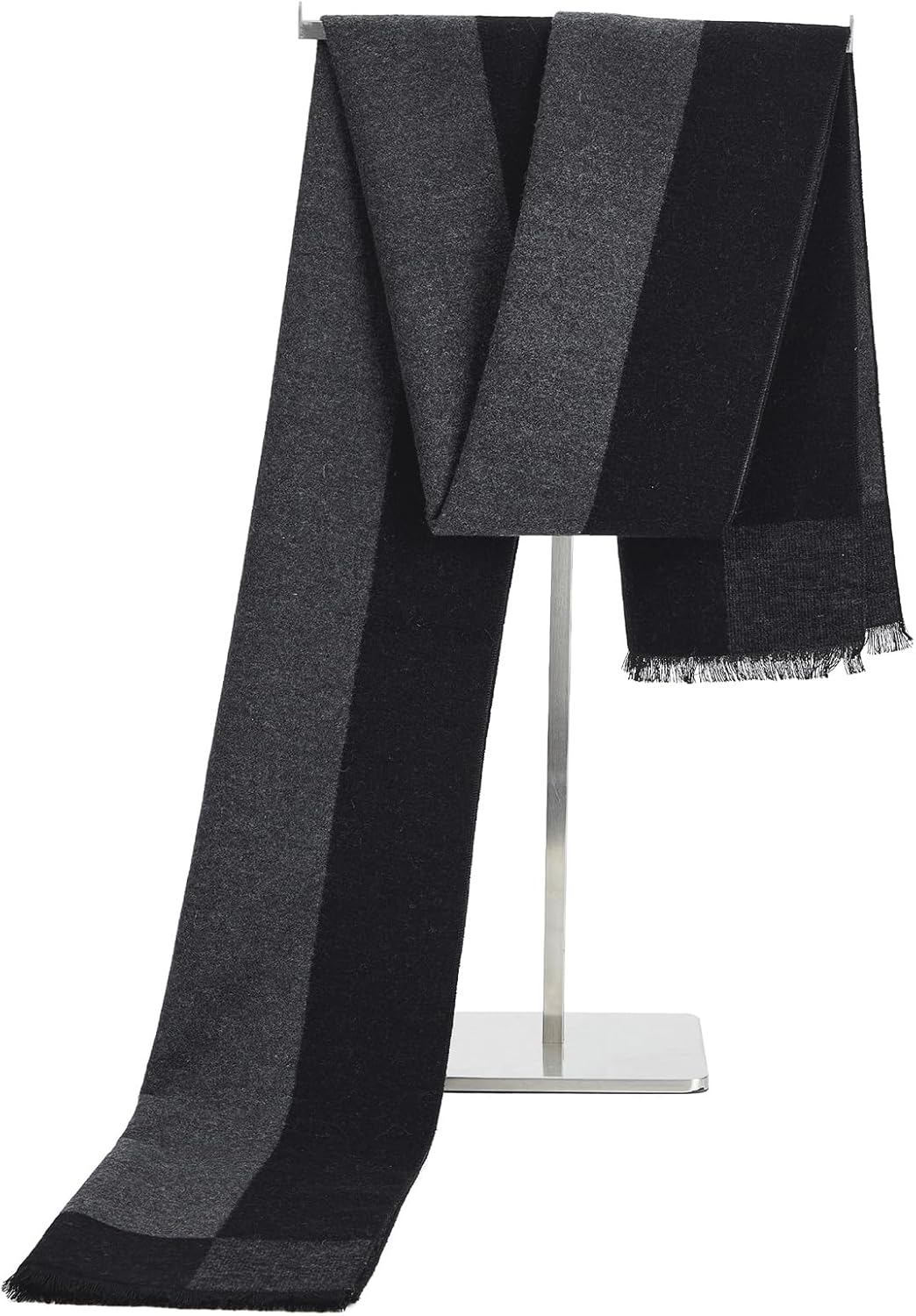 American Trends Men'S Winter Wool Scarf Plaid Tassel Scarf for Fall and Winter Long Soft Knit Fashion Classic Neck Scarves image number 4