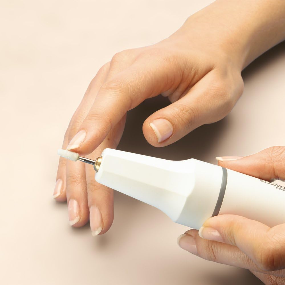 Bausch 0301 Electric Manicure and Pedicure Device, 7 Attachments for Grinding, Filing, Polishing Hand and Toenails, Remove Callus and Pressure Points, Nail Care, Foot Care for Home