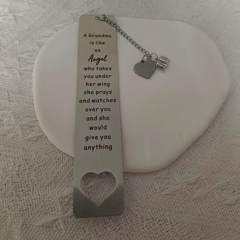 Christmas Birthday Gifts for Grandma Bookmark from Granddaughter Grandson a Grandma Is like an Angel Bookmarks for Grandma Grandmother Mothers Day Gift for Granny Grandmama image number 2