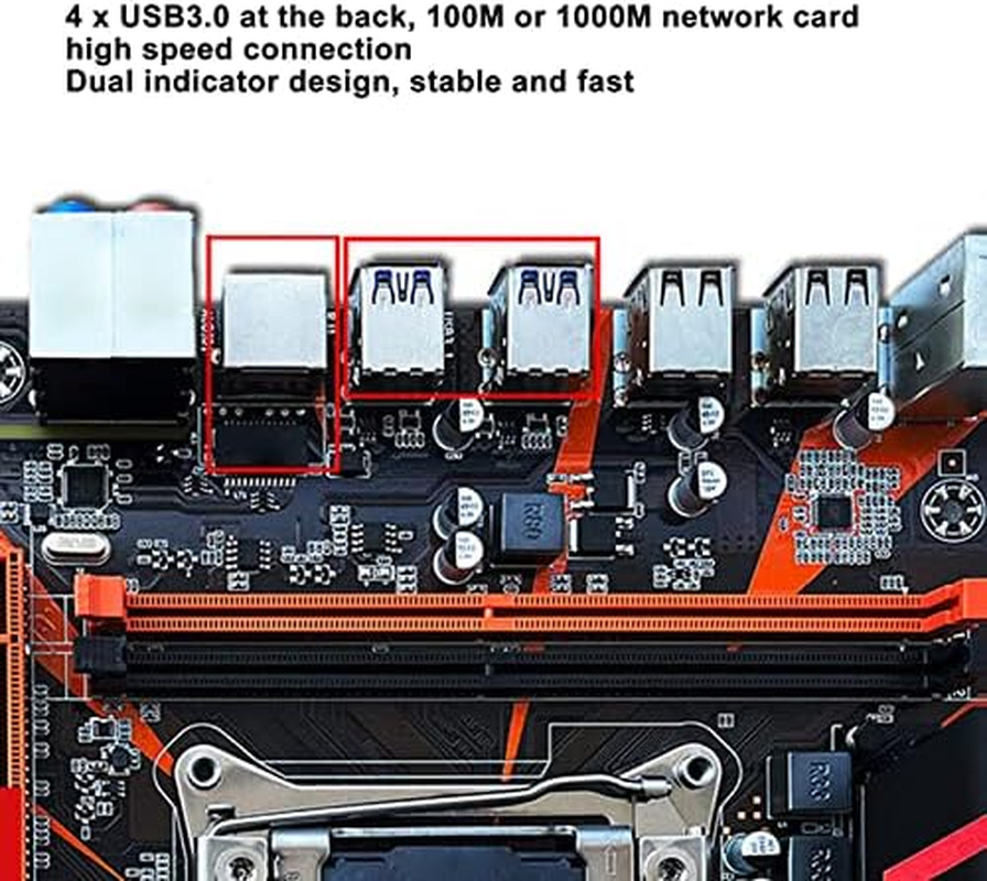 X99 Motherboard CPU Combo, LGA 2011-3 E5 2620 V3 CPU Motherboard Set Support 4 Channel DDR4 Memory, Wifi Module, Gigabit Network Card PC Motherboard for Desktop