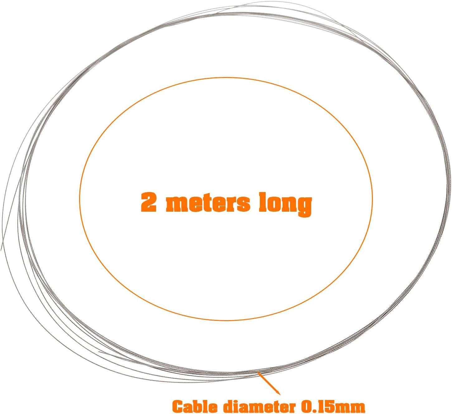 OTOTEC 2Pcs Diamond Cutting Circular Wire Saw 2 Meter Thickness 0.15Mm Ultra Fine Diamond Wire Saw Suitable for Cutting Ceramic Tiles and Stone Materials