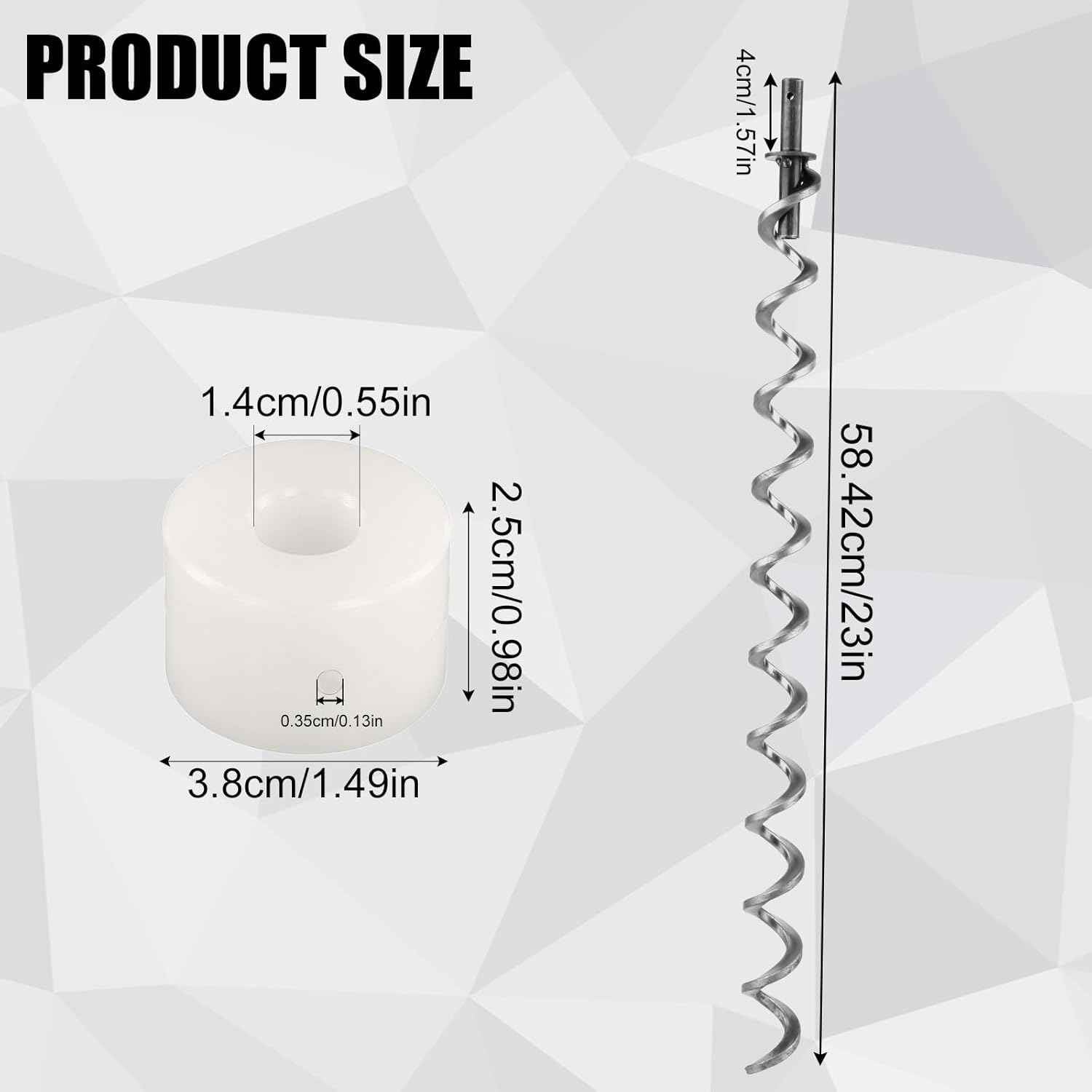 23 Inch Igniter Auger Shaft Screw, Auger Replacement with Bushing Auger Motor Push Rod/Shaft BBQ Grill Part Accessories for Pit Boss Series image number 4