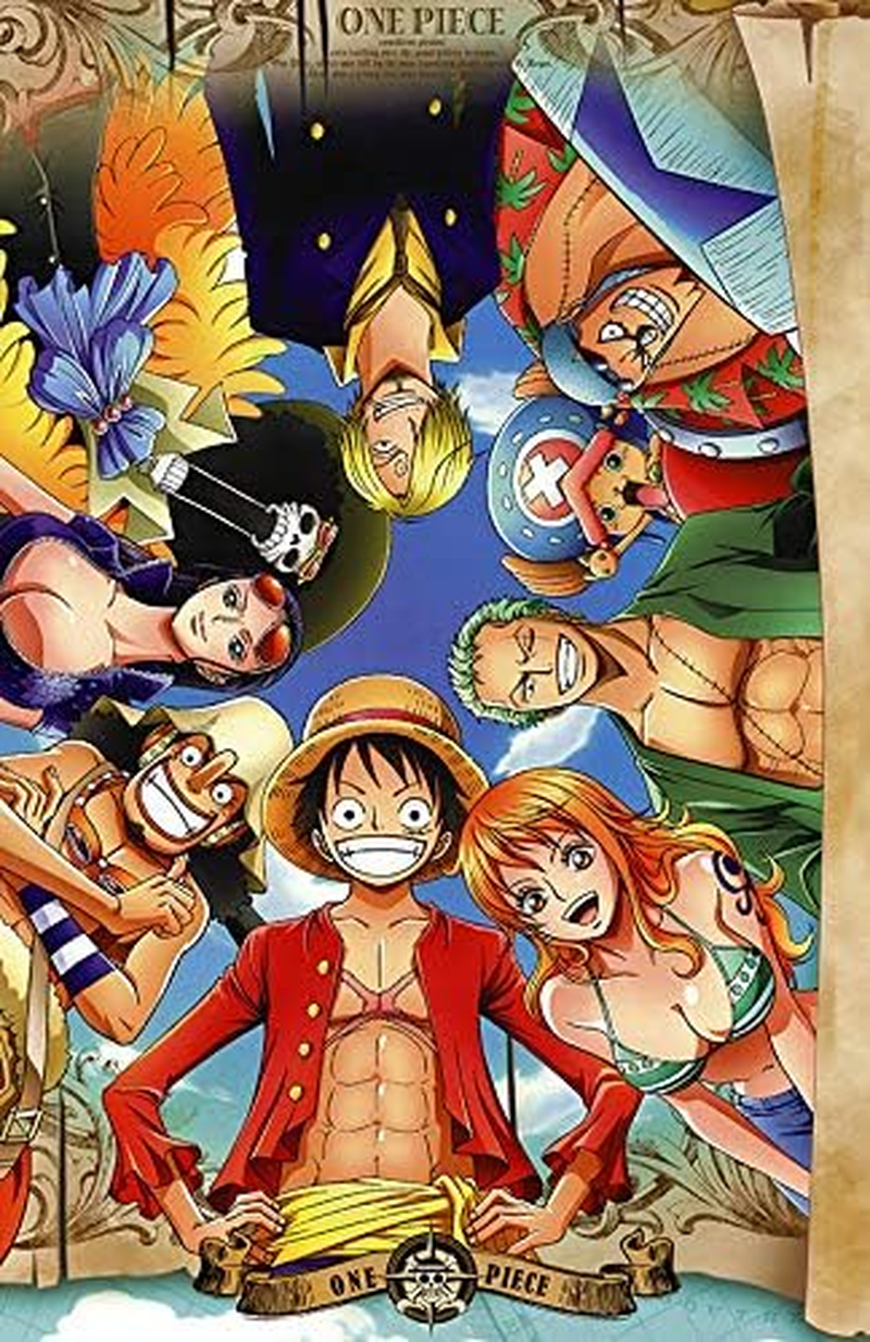 Anime One Piece Strong World Luffy Zoro ACE Poster Group High Glossy Laminated, 12X18(30X45)