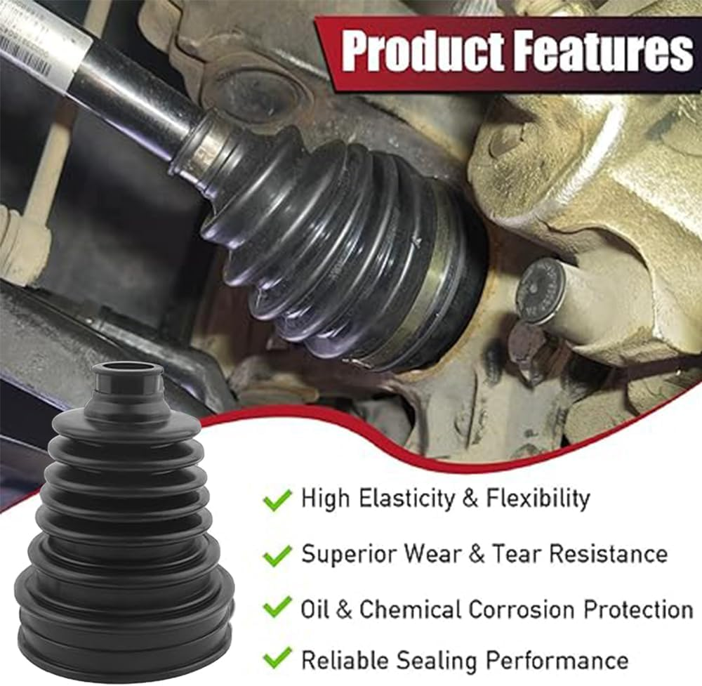 DCSMYX 2 PCS CV Boot Repair Kit with 4 Stainless Steel Clamps & 6 Cable Ties,Waterproof & Dustproof CV Axle Boot Repair Kit for Protect Axle,Universal CV Joint Boot,Fits for Most Car image number 5