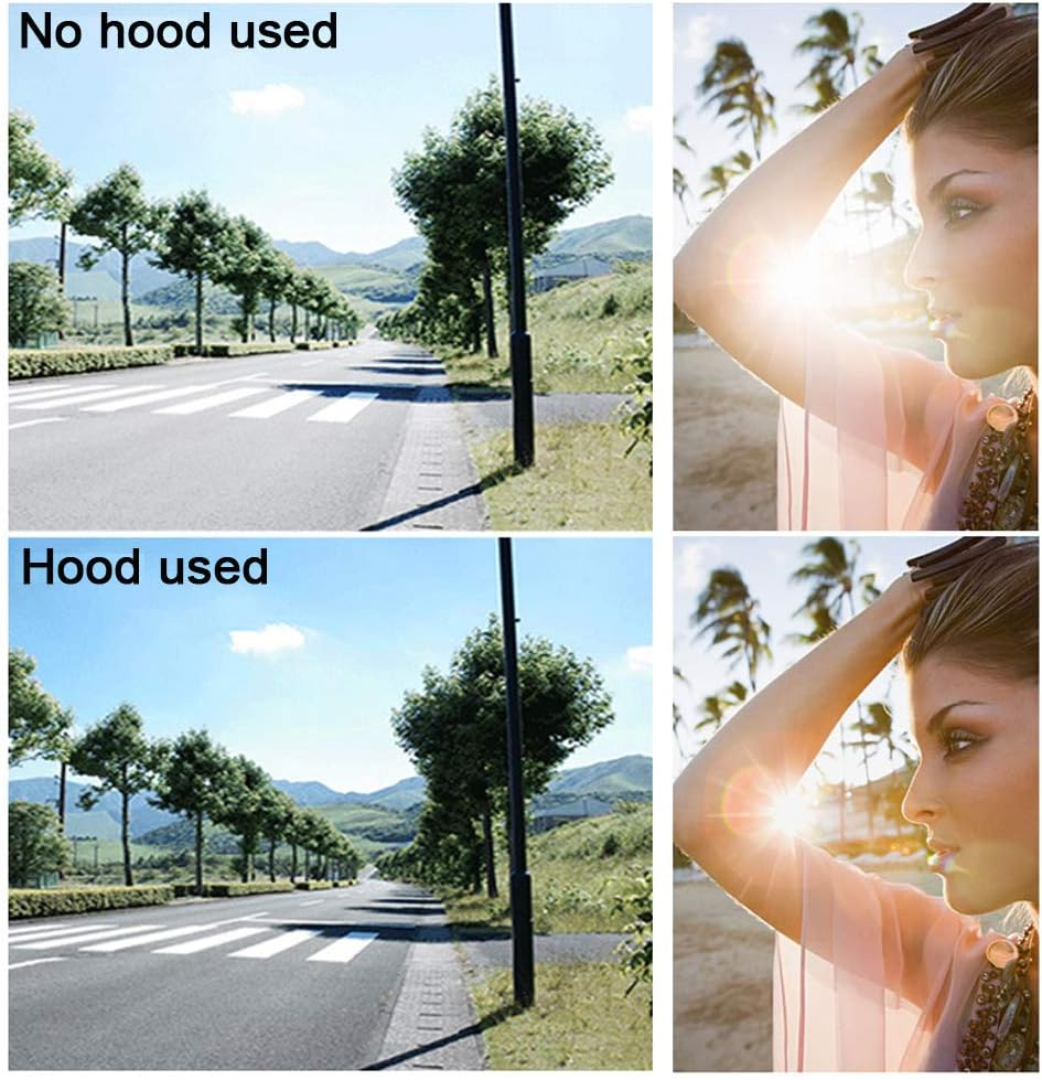 ADQQUI HB-90A Lens Hood & 62Mm Lens Cap Compatible with Nikon Z DX 50-250Mm F/4.5-6.3 VR & Z 50Mm F/1.8 S Lens (1+1 Pack) image number 3