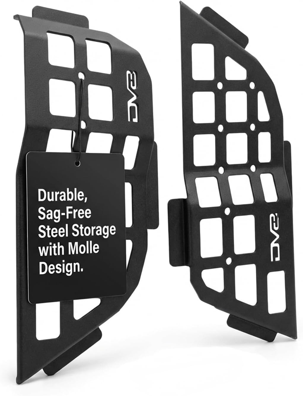 DV8 Offroad Rear Door Pocket Molle Panels for the 2018-2023 Jeep Wrangler JL & 2020-2023 Jeep Gladiator JT | Molle Design Allows for Multiple Gear Mounting Solutions, Black, MPJL-06 image number 6