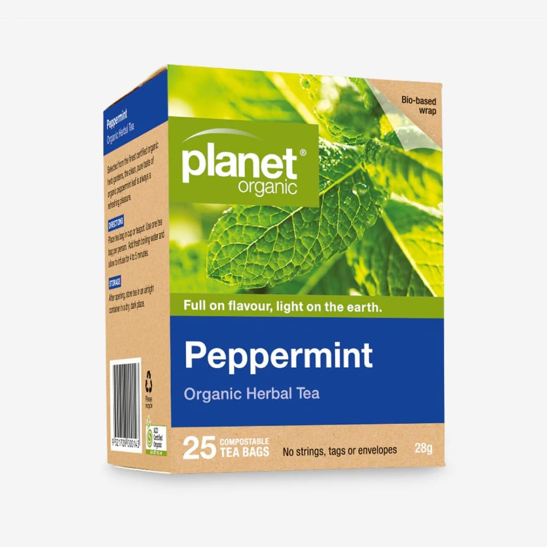 Planet Organic Peppermint 25 Tea Bags image number 1
