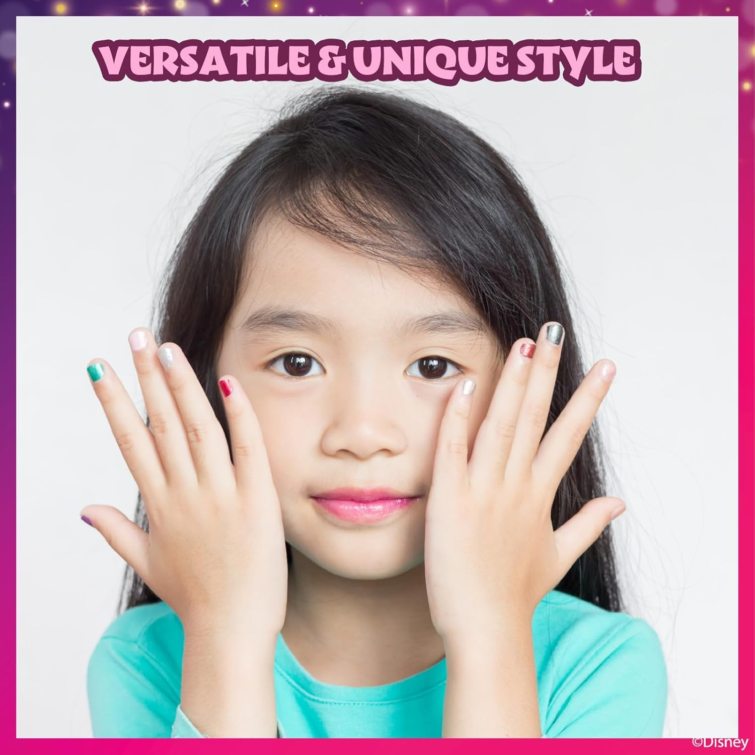 Townley Girl Disney Princess Castlebox Non-Toxic Peel off Nail Polish Set for Girls Opaque Colours Age 3+ - 18 Pack image number 5