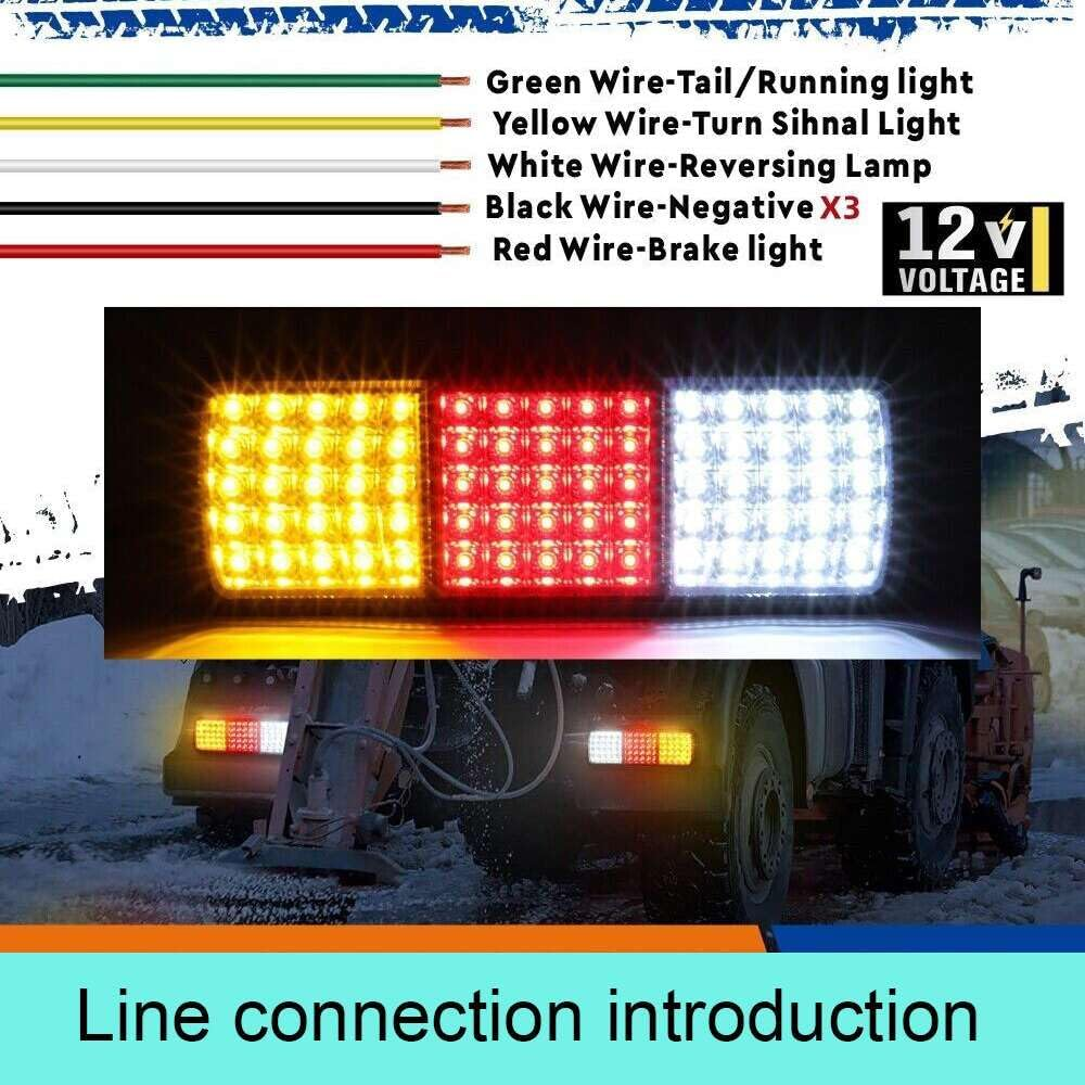 2X 75 LED Tail Lights Stop Indicator Reverse Lamp 12V Trailer Truck Ute Light image number 4