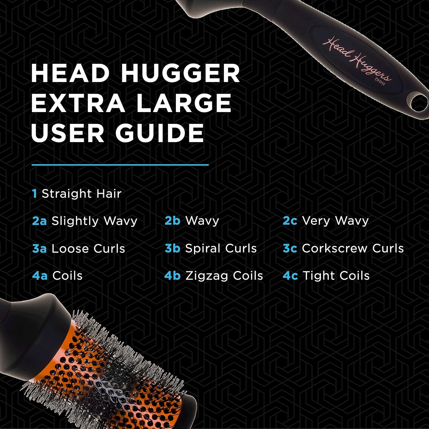 Denman (Large) Thermo Ceramic Hourglass Hot Curl Brush - Hair Curling Brush for Blow-Drying, Straightening, Defined Curls, Volume & Root-Lift - Orange & Black, (DHH4) image number 2