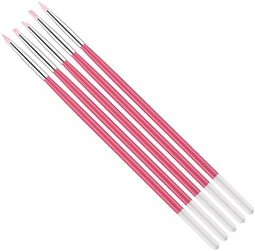 5Pcs/Set Silicone Nail Art Pen Brush Wood Carving Emboss Hollow Pottery Sculpture Shaping Dotting DIY Manicure Tools 18Cm Zhengpingpai image number 1