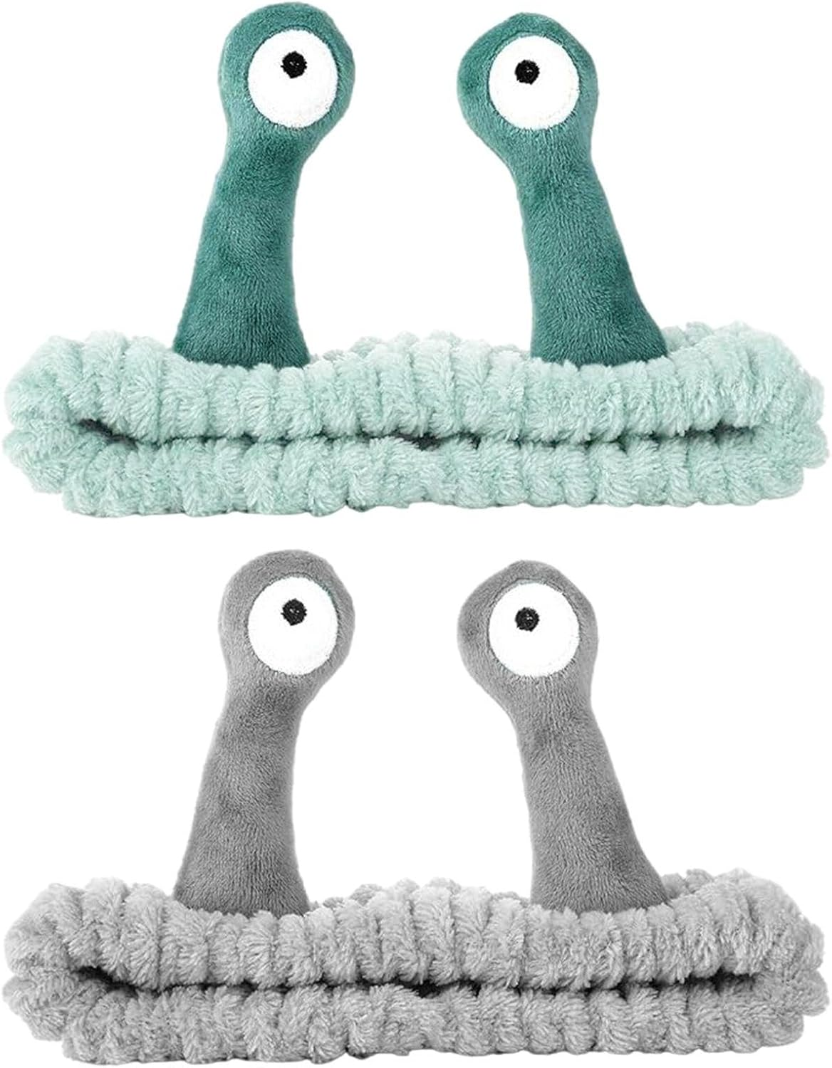 Pack of 2 Snail Hair Band, Firm Skin Care Headband, Creative Face Washing Hairband, Women'S Cute Plush Headband, Funny Elastic Headband, Hairstyle Decoration