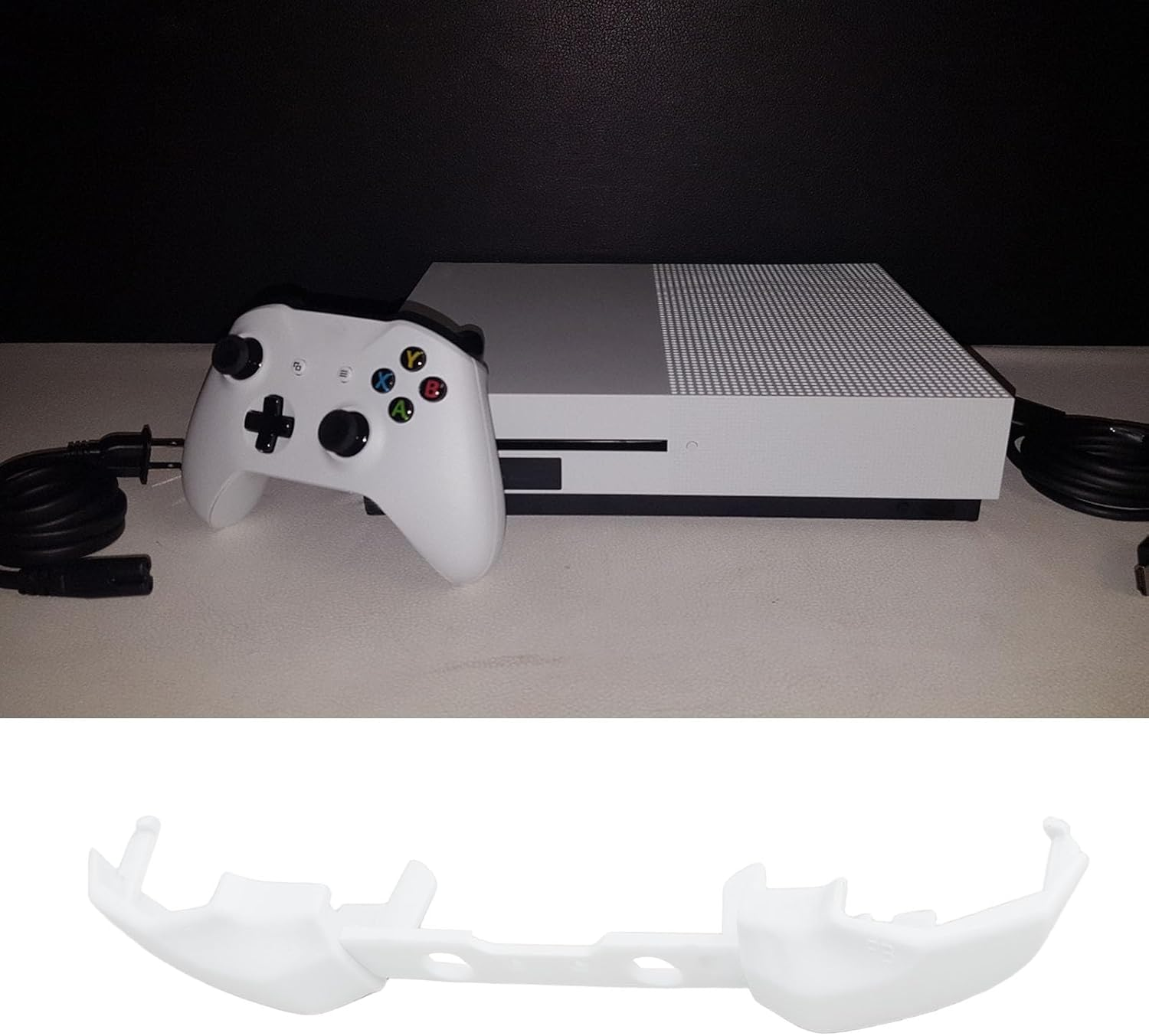 Emsea 6Pcs Trigger Bumper Button Game Console Controller Buttons Compatible with Xbox ONE Slim RB LB White - White image number 2