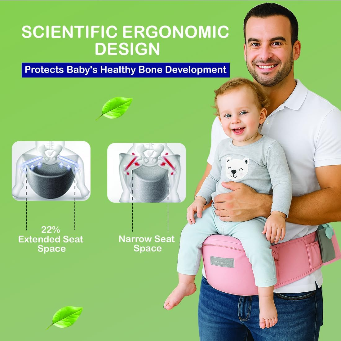 Baby Carrier &ndash; Ergonomic Newborn Carrier 3.5&ndash;15 Kg, Soft Structured Front & Back Carry, Breathable & Adjustable