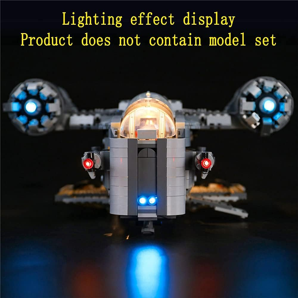 GEAMENT LED Light Kit for 2020 the Mandalorian the Razor Crest - Compatible with  Star Wars 75292 Model ( Set Not Included) image number 1