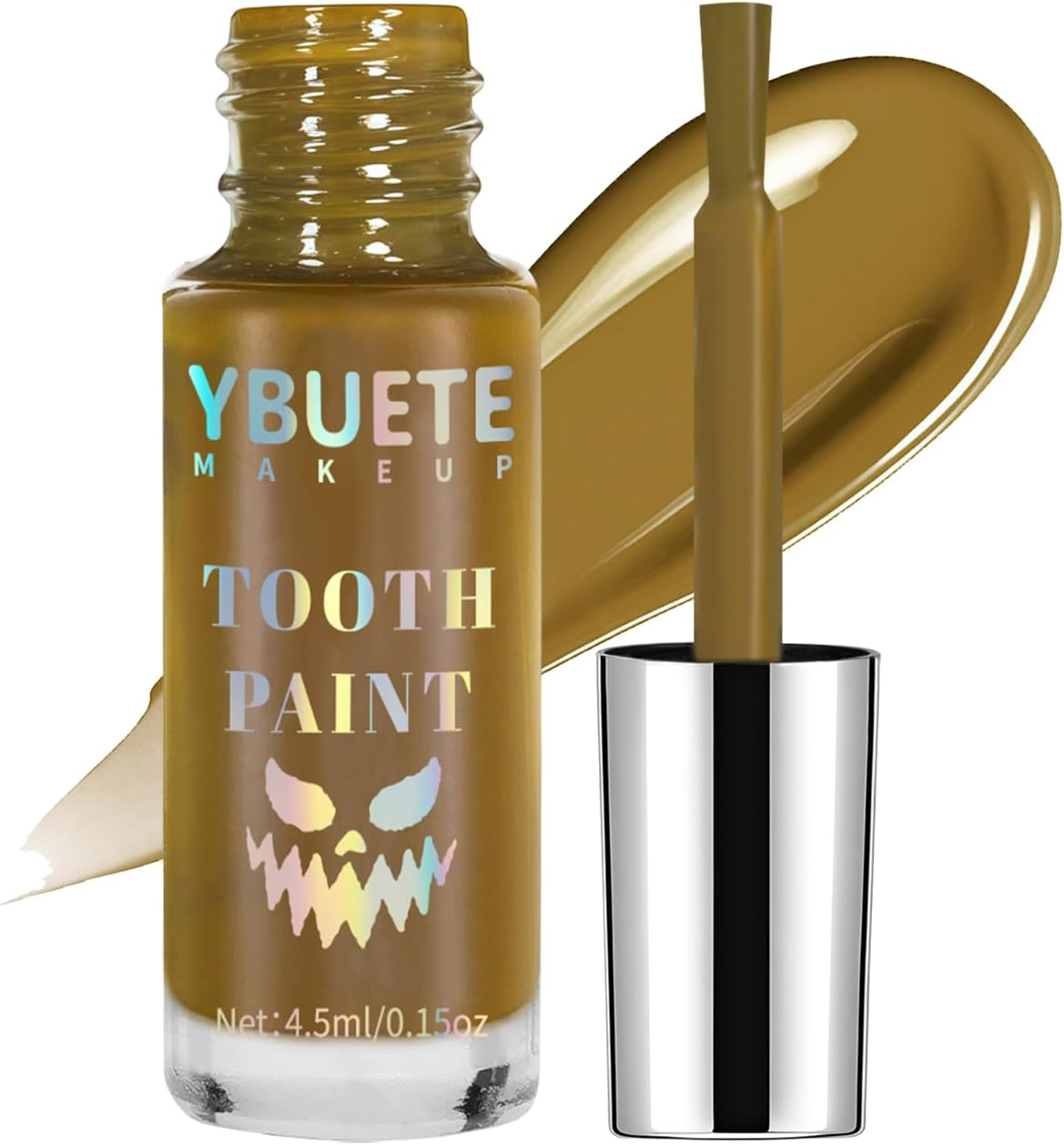 YBUETE Halloween Black Tooth Paint, Temporary Black Teeth Paint for Cosplay, Safe,Quick Dry Realistic, Special Effects Makeup for Theater,Halloween Clown Skeleton Zombie Vampire Costume Makeup