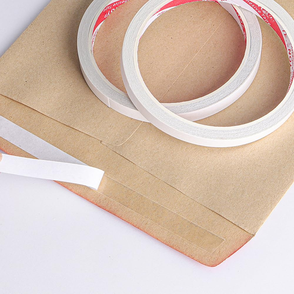 Skycabin 2Rolls Double Sided Adhesive Tape,2 Sided Sticky Tapes for Arts,Diy Crafts,Hand Work,Gift Wrapping,Stamps,Card Making,Scrapbooking and Office School Stationery 10Mmx50M/Each Roll image number 5