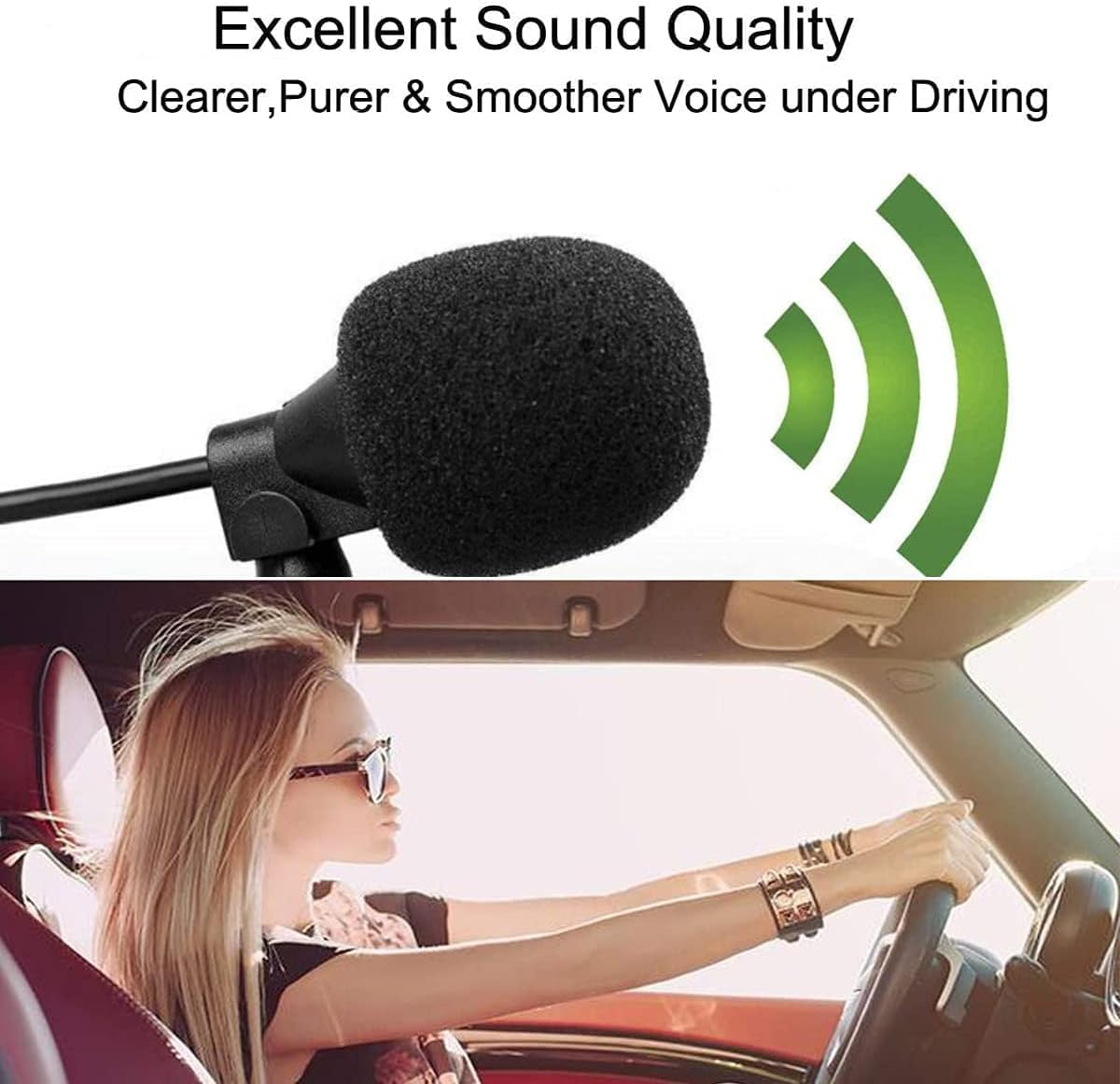Mijradge 2.5Mm Microphone Assembly Mic for Car Vehicle Head Unit GPS DVD Audio Stereo Radio Receiver Portable External Microphone with 3M Plug and Play Cable Compatible with Pioneer image number 6