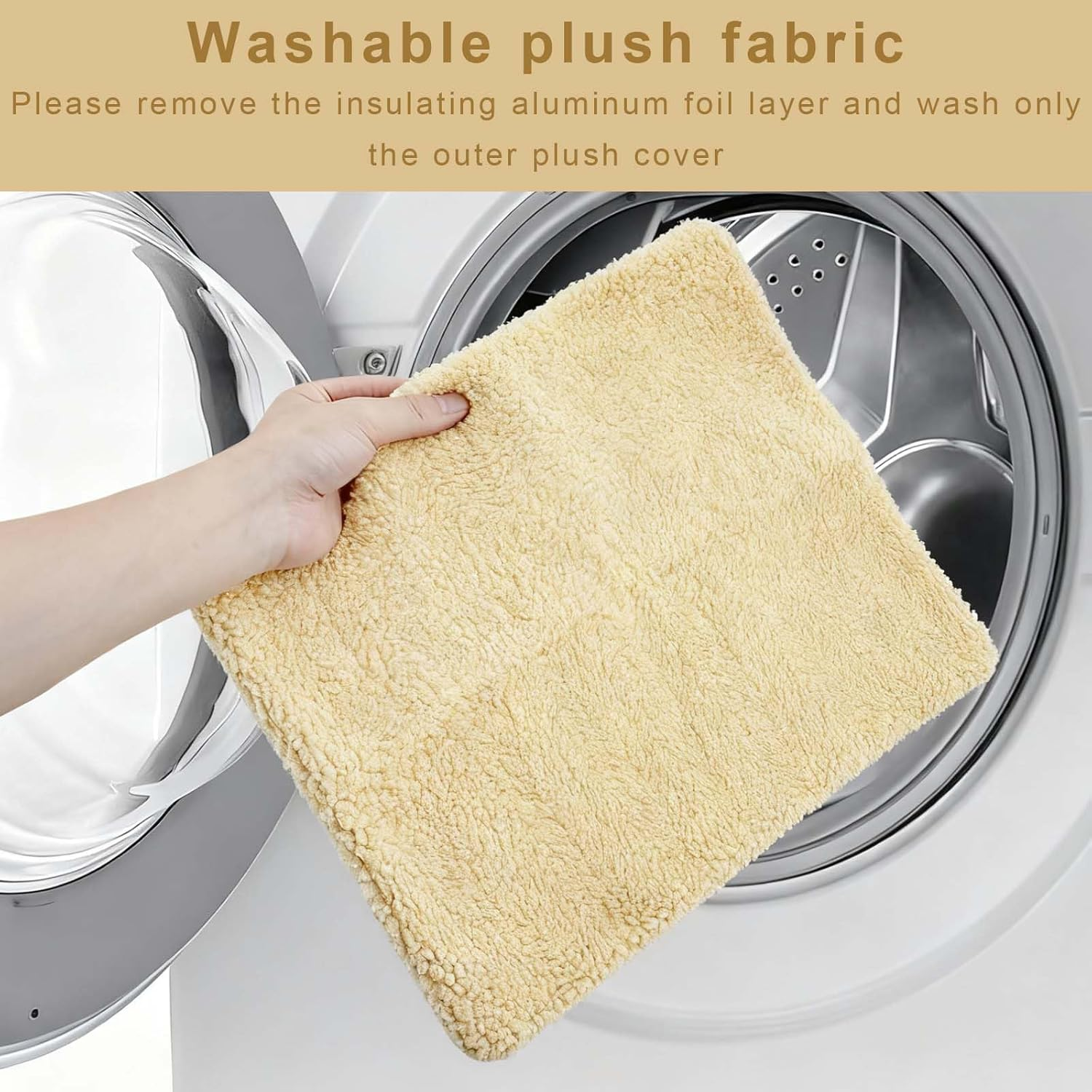 MINZHI Large Dog Mat, Dog Bed, Dog Cushion, Thermal Blanket, Cat Cushion, Warming for Dogs and Cats, Fluffy Cat Bed, Pet Warmer, 60 X 45 Cm image number 1