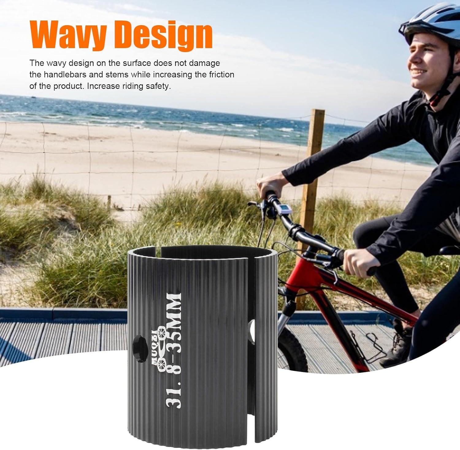 Handlebar Clamp | Aluminium Alloy Handlebar Conversion Sheet - Sheet Spacer 25.4 to 31.8 to 35Mm Increasing the Friction for Most Bicycles Imtrub image number 3