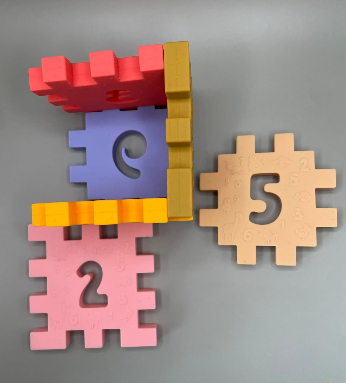 Silicone Number Puzzle Cube &ndash; Educational Toy for Toddlers, Multi-Coloured, Soft Learning Blocks for Early Development & Counting Fun image number 4