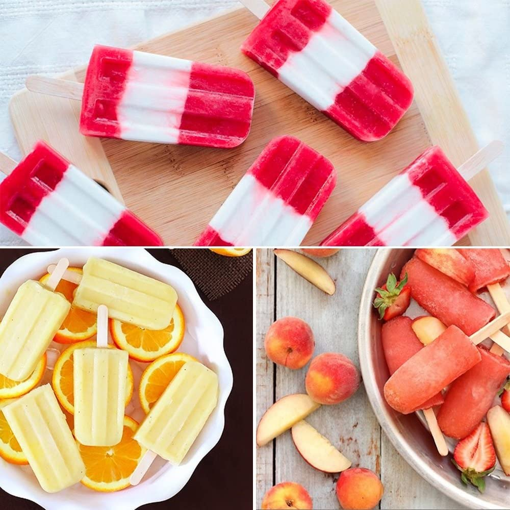 100 Pcs Craft Sticks Ice Cream Natural Wood Popsicle Craft Sticks 4.5 Inch Length Treat Ice Pop Sticks for DIY Crafts