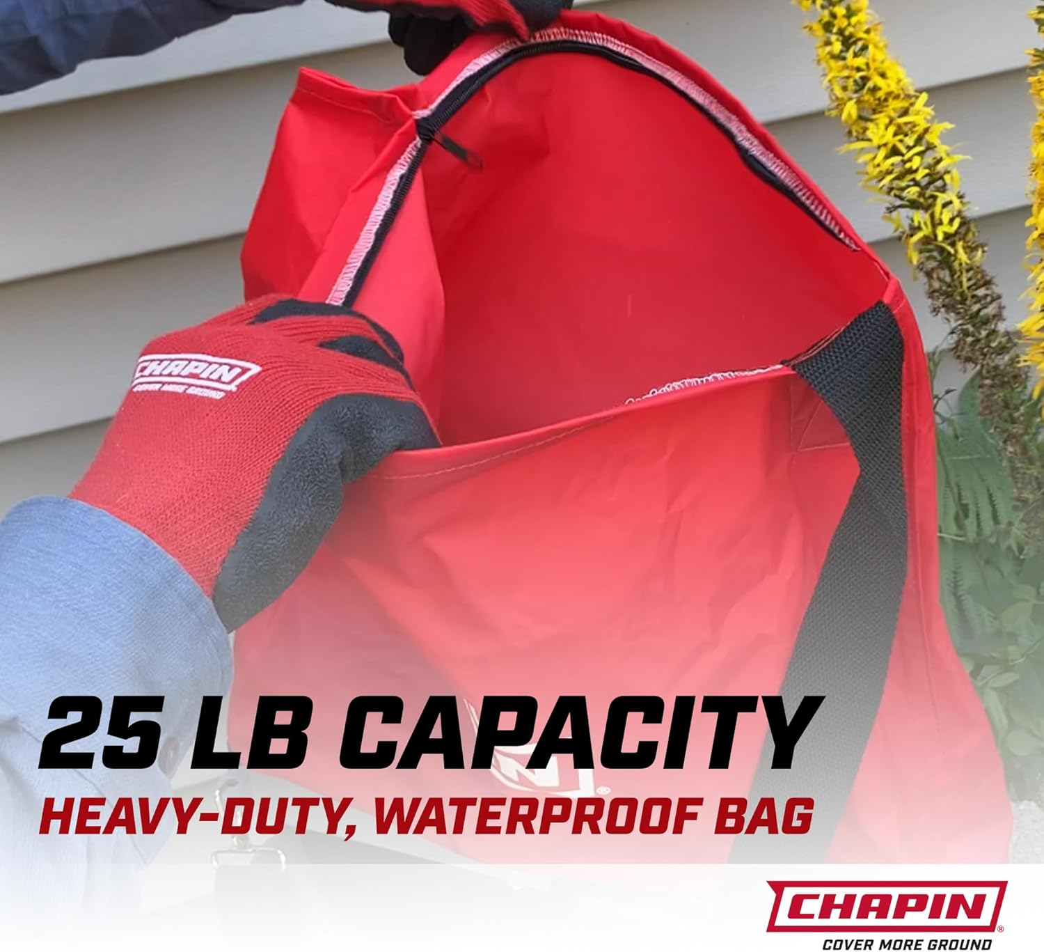 Chapin 84700A 25-Pound Professional Handheld Bag Seed Spreader with Waterproof Bag, Enclosed Gears, Rear Baffle, Adjustable Shoulder Strap and Multiple Spread Options, Red, 1.0 Count image number 1