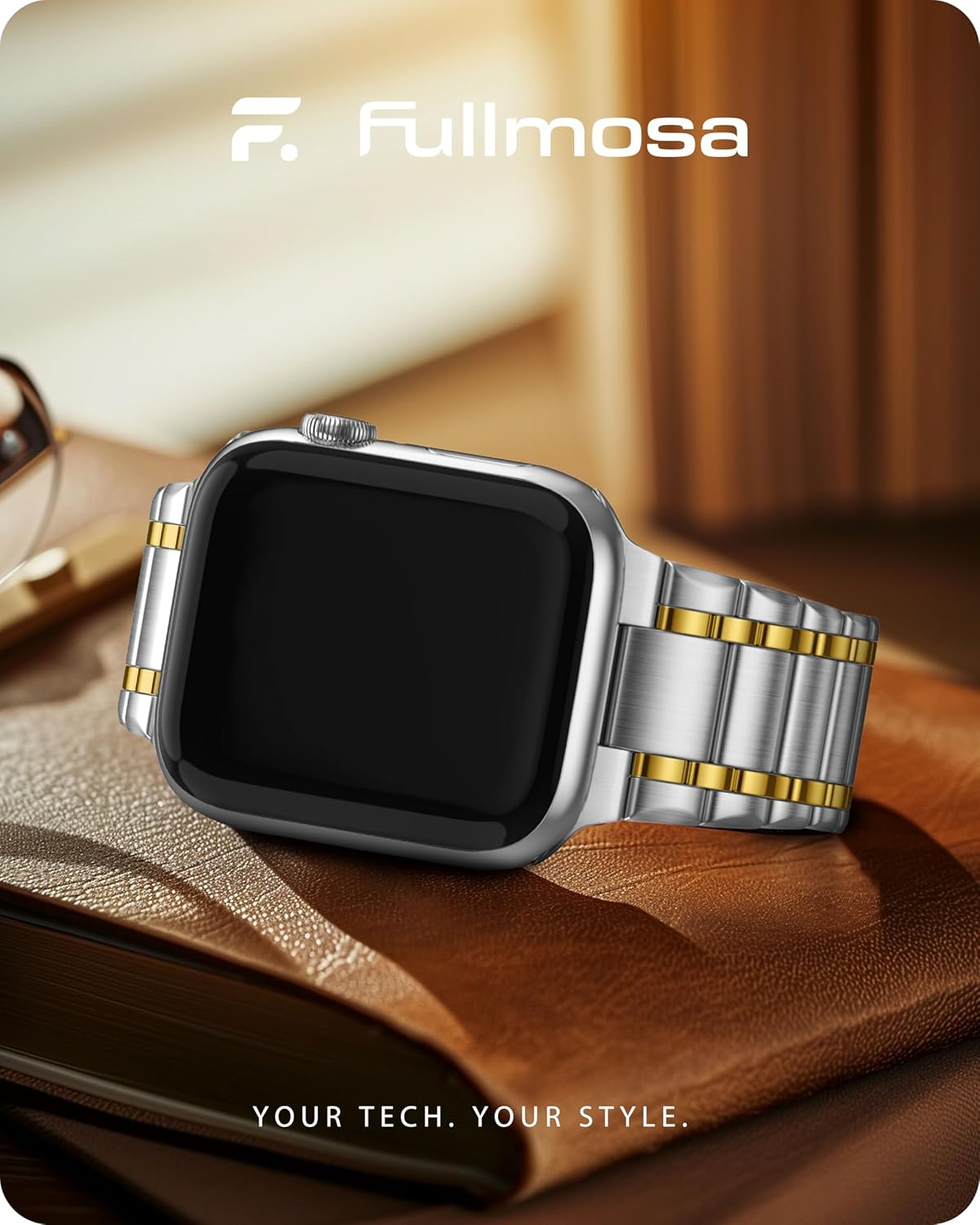Fullmosa Bands Compatible with Apple Watch Band 45Mm 44Mm 42Mm 46Mm 49Mm 41Mm 40Mm 38Mm with Case,Steel Watch Bracelet Metal Strap for Iwatch Series 11 10 9 8 7 6 5 4 3 2 1 SE3/2/1 Ultra3/2/1 image number 6