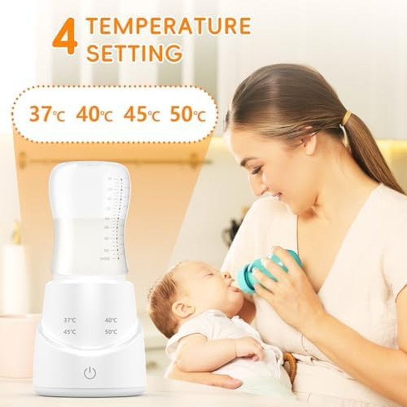 Advwin Portable Milk Warmer, Fast Baby Bottle Warmer for Breastmilk, Formula, Water, USB Rechargeable Bottle Warmer for Travel, W/ 4 Apapters image number 4