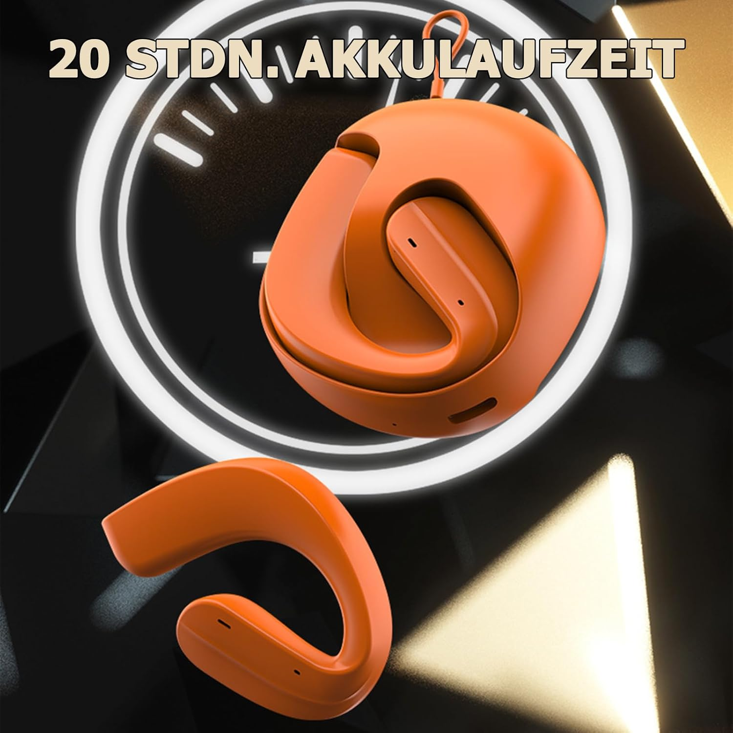 Xmenha Open Ear Bone Conduction Wireless Sports Headphones with Air Line, Bluetooth 5.4, White image number 5