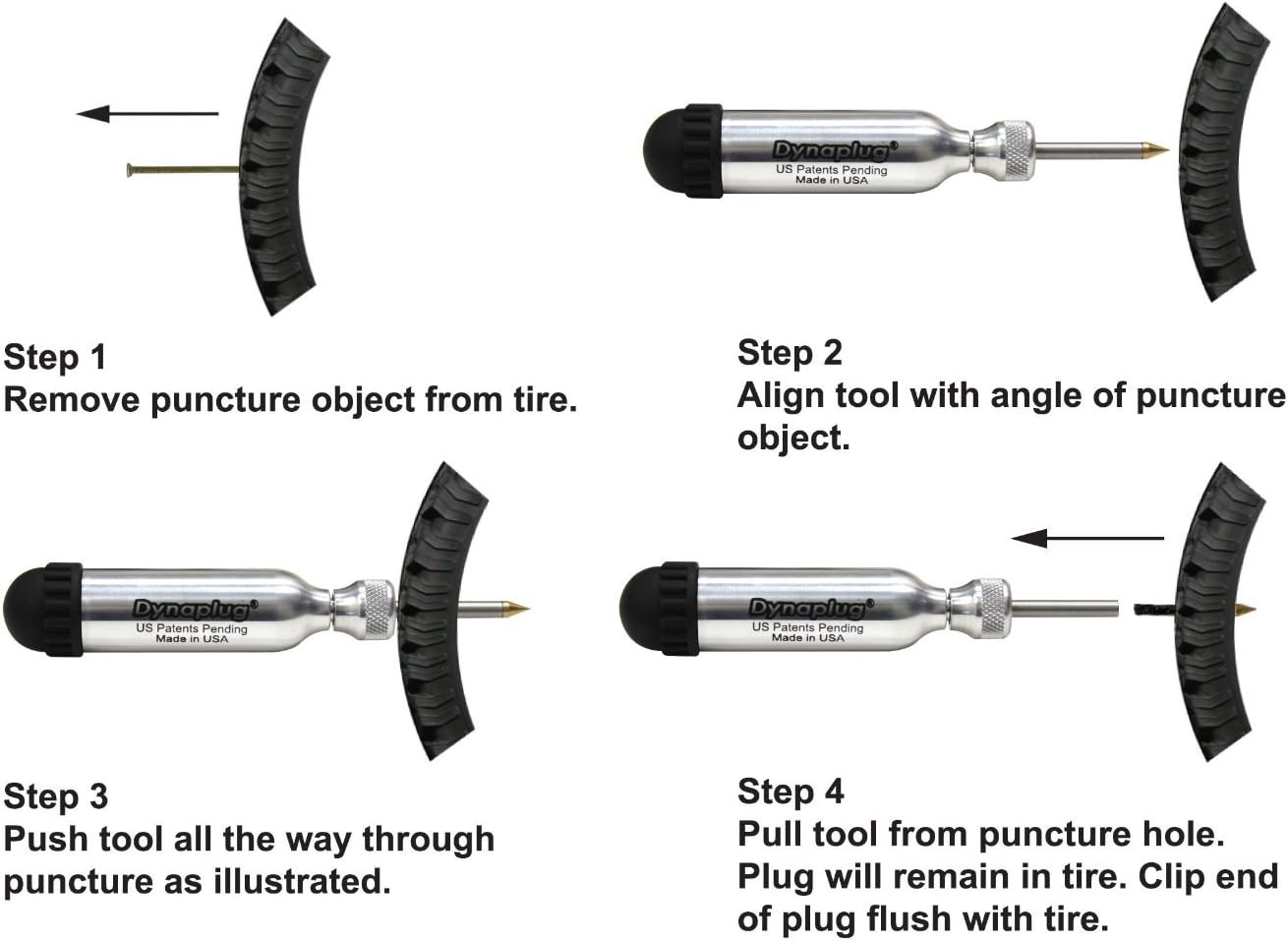 Dynaplug Tubeless Tire Repair Tool Kit - PRO Aluminum - Made in USA image number 2