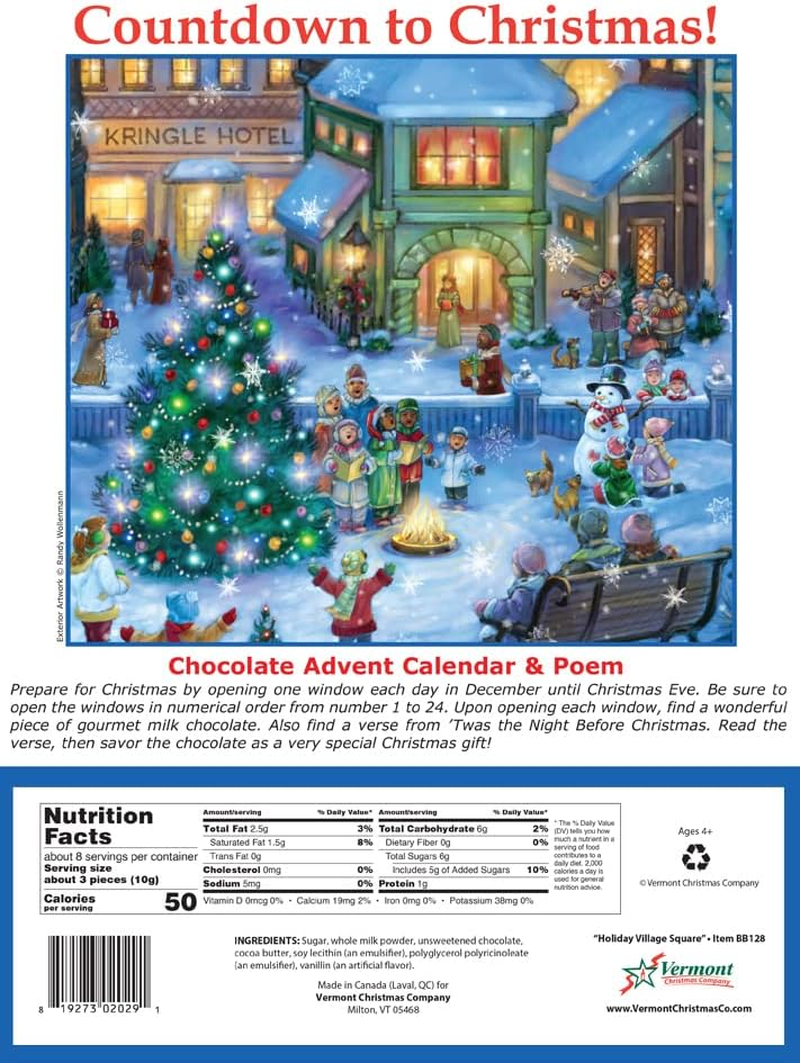 Holiday Village Square Chocolate Advent Calendar (Countdown to Christmas Calendar) image number 2