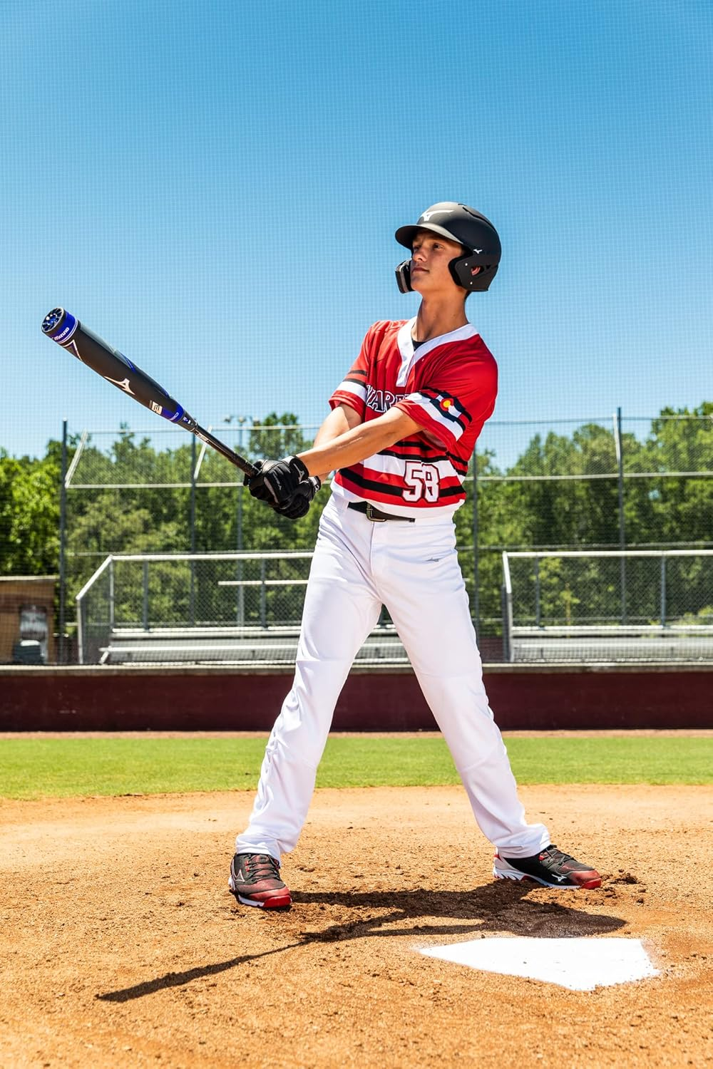 Mizuno Batters Face Protector - Right Hand Batter, Forest image number 6